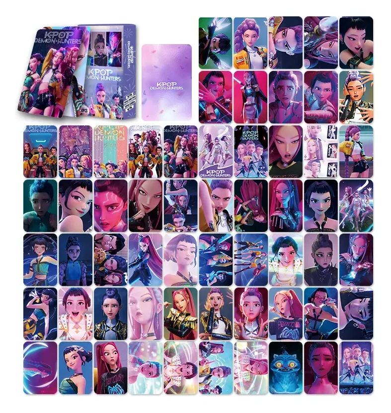 Набір карток Кпоп Мисливці на демонів KPop Demon Hunters Румі, Миру, Зої, тигр Дерпі фотокартки картки 60 шт, фото №4 Набір карток Кпоп Мисливці на демонів KPop Demon Hunters Румі, Миру, Зої, тигр Дерпі фотокартки картки 60 шт, фото №4