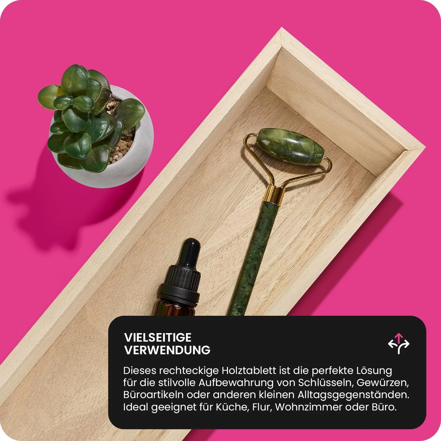 Піднос дерев'яний Netuno Прямокутний Натуральне дерево, фото №4