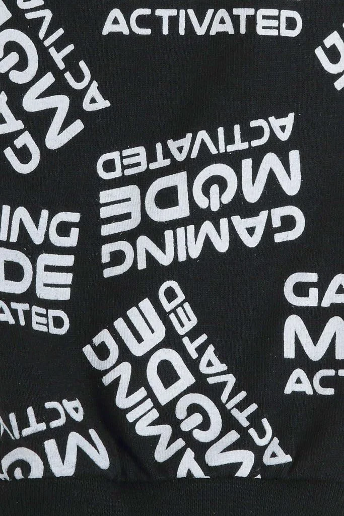 Пижама ThePyjamaFactory Gaming Mode Activated с принтом, черно-белая, фото №5