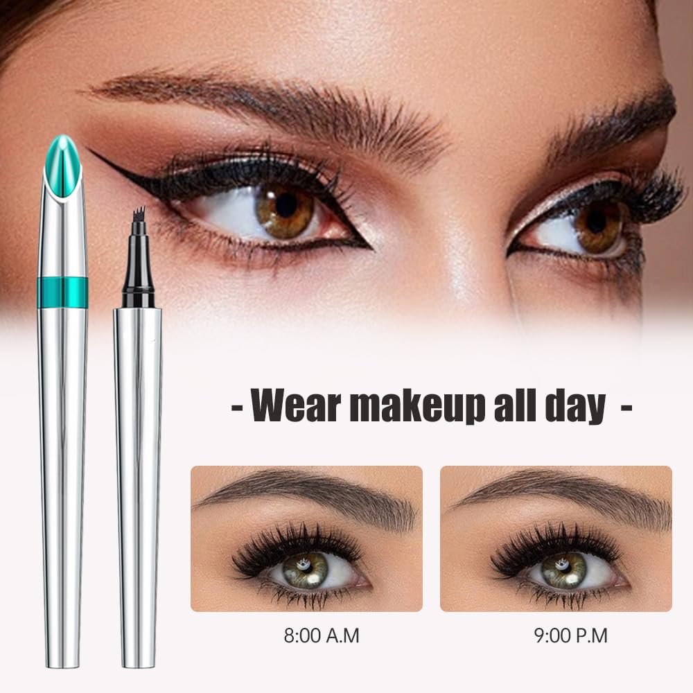 Олівець для брів 3D Magic Microblading з 4-ма вилочковими наконечниками Водостійкий Чорний, фото №4 Олівець для брів 3D Magic Microblading з 4-ма вилочковими наконечниками Водостійкий Чорний, фото №4