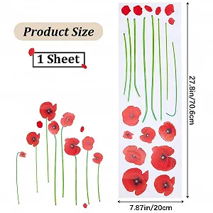 Наклейка на стіну GORGECRAFT Flower 70.6 x 20 см Червона synthetic.ua - Фото 1