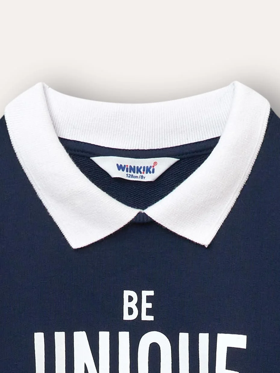 Світшот WINKIKI Дитячий/Підлітковий/Дівчачий з елегантним білим коміром з високоякісної бавовни, фото №3