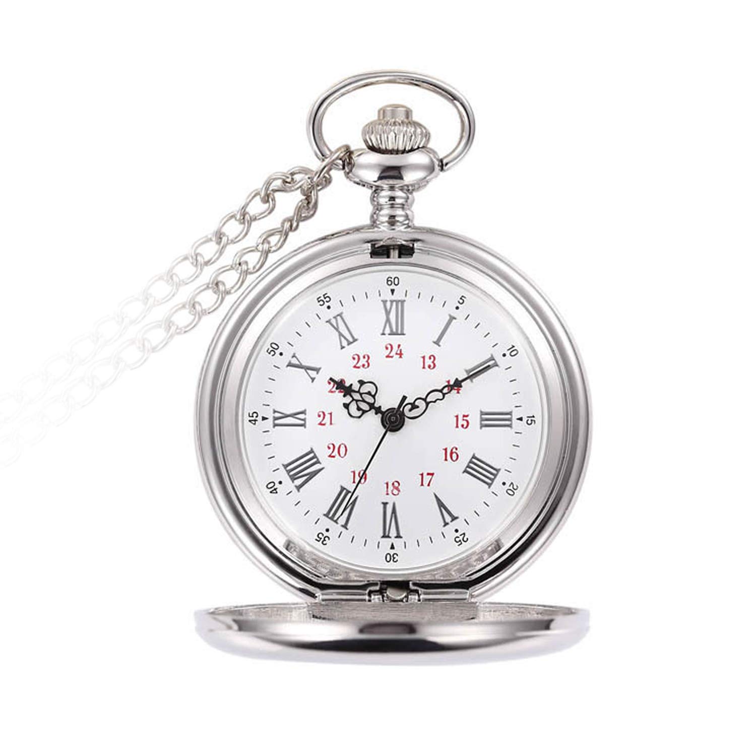 Карманные часы rorios Аналоговые Кварцевые с цепочкой Кварцевые Гладкие Нержавеющая сталь Античные мужские, фото №1