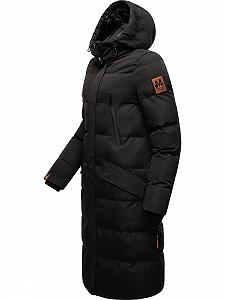 Жіноче зимове пальто Marikoo Snow Star, стьобане, довге, з капюшоном та знімним штучним хутром synthetic.ua - Фото 1