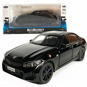 Игрушечная машинка металлическая BMW 320Li БМВ черный звук свет инерция откр двери багажник капот - Фото 1
