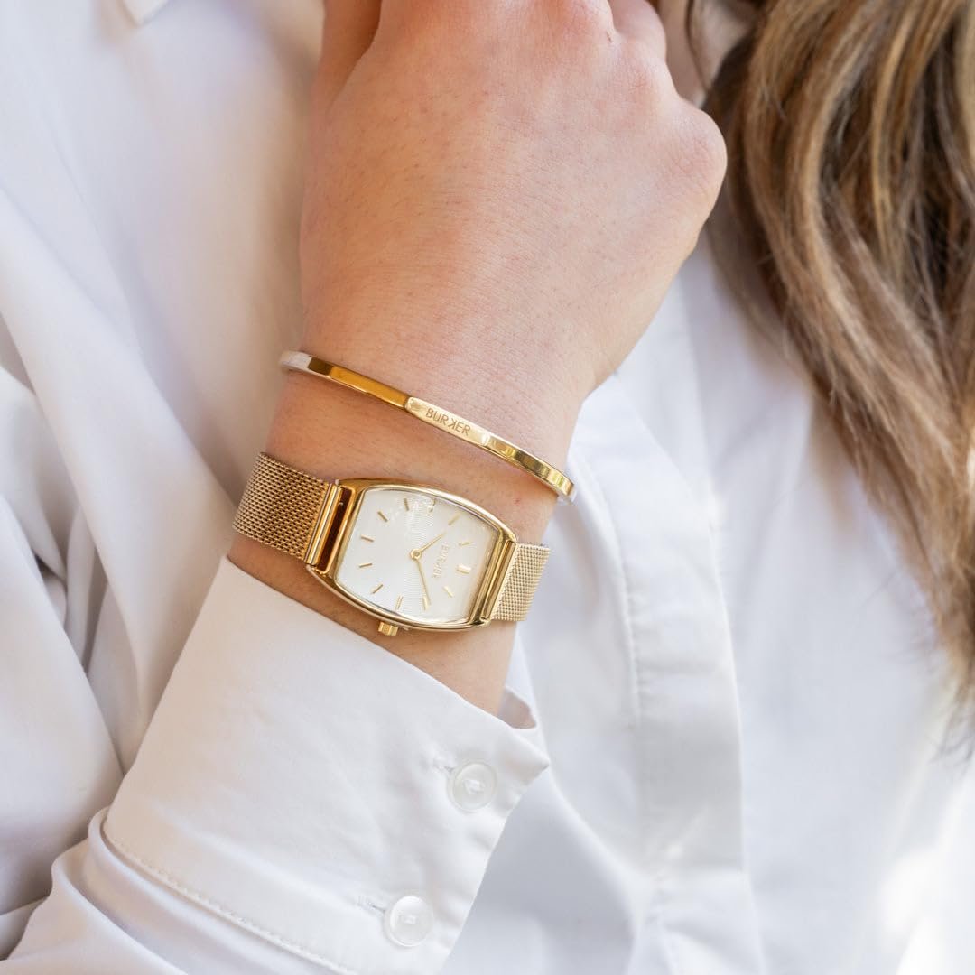 Женские часы BURKER Grace Овальные Аналоговые Кварцевые 25 мм Золотой Белый, фото №6 Женские часы BURKER Grace Овальные Аналоговые Кварцевые 25 мм Золотой Белый, фото №6