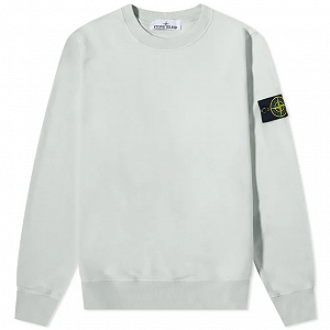 Джемпер Stone Island Brushed Cotton Crew Neck Sweat - Pearly Grey S - Фото 1