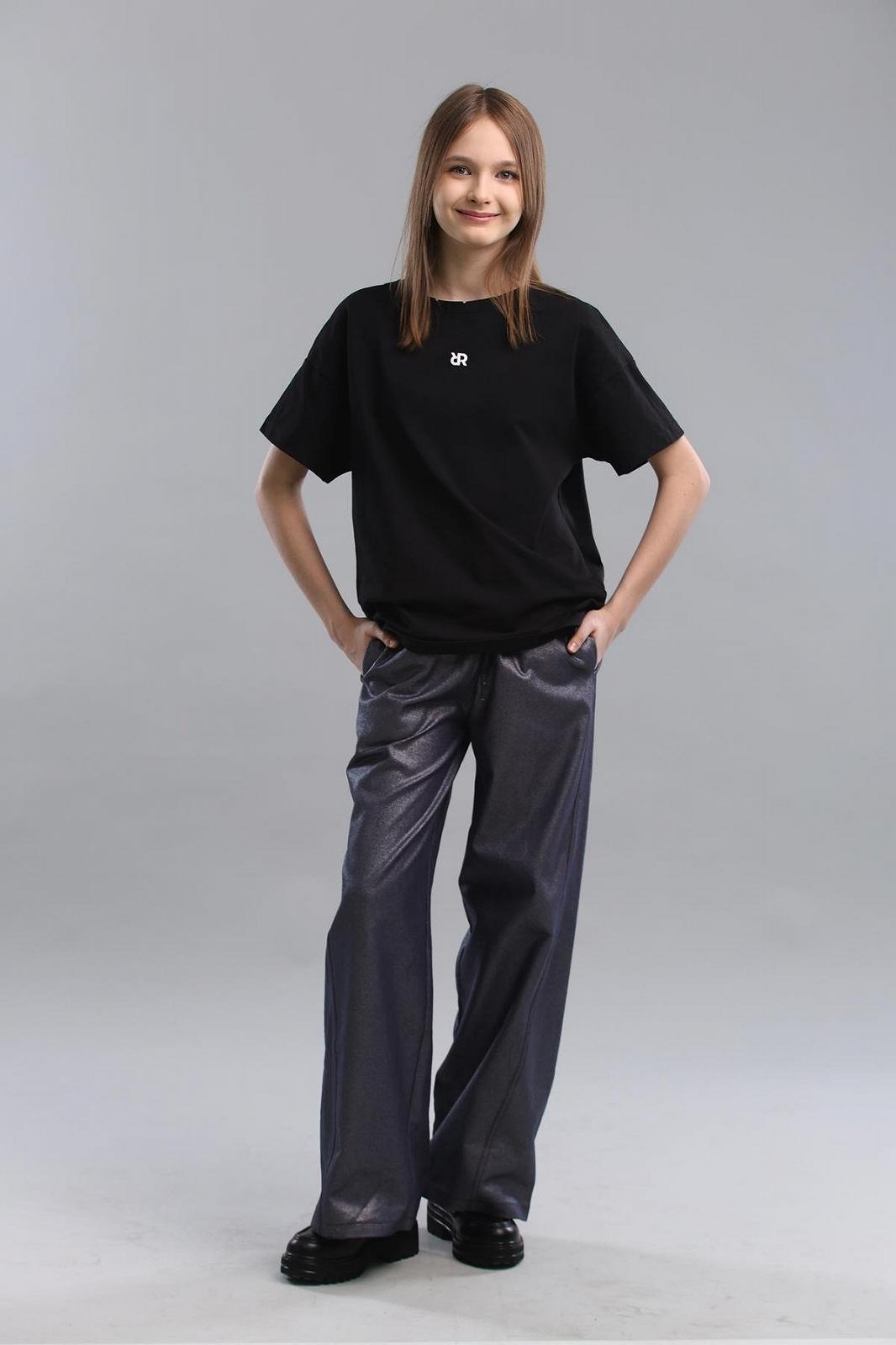 Трендові блискучі джинси з напиленням - сині та темно-сині від 140 до 164 см, фото №5