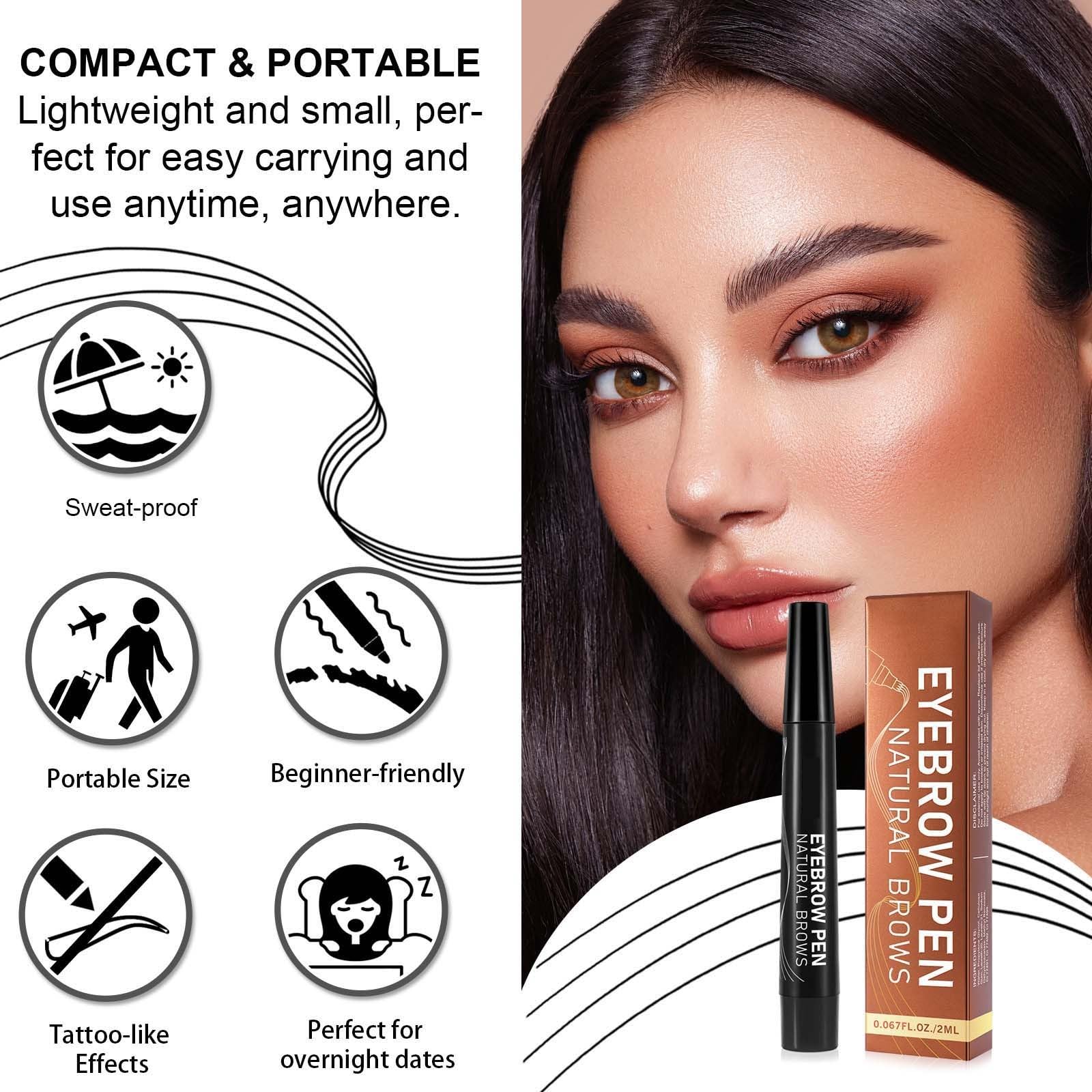 Олівець для брів Magic Tattoo 4 Gabelspitze Microblading Wasserfest Браун, фото №4