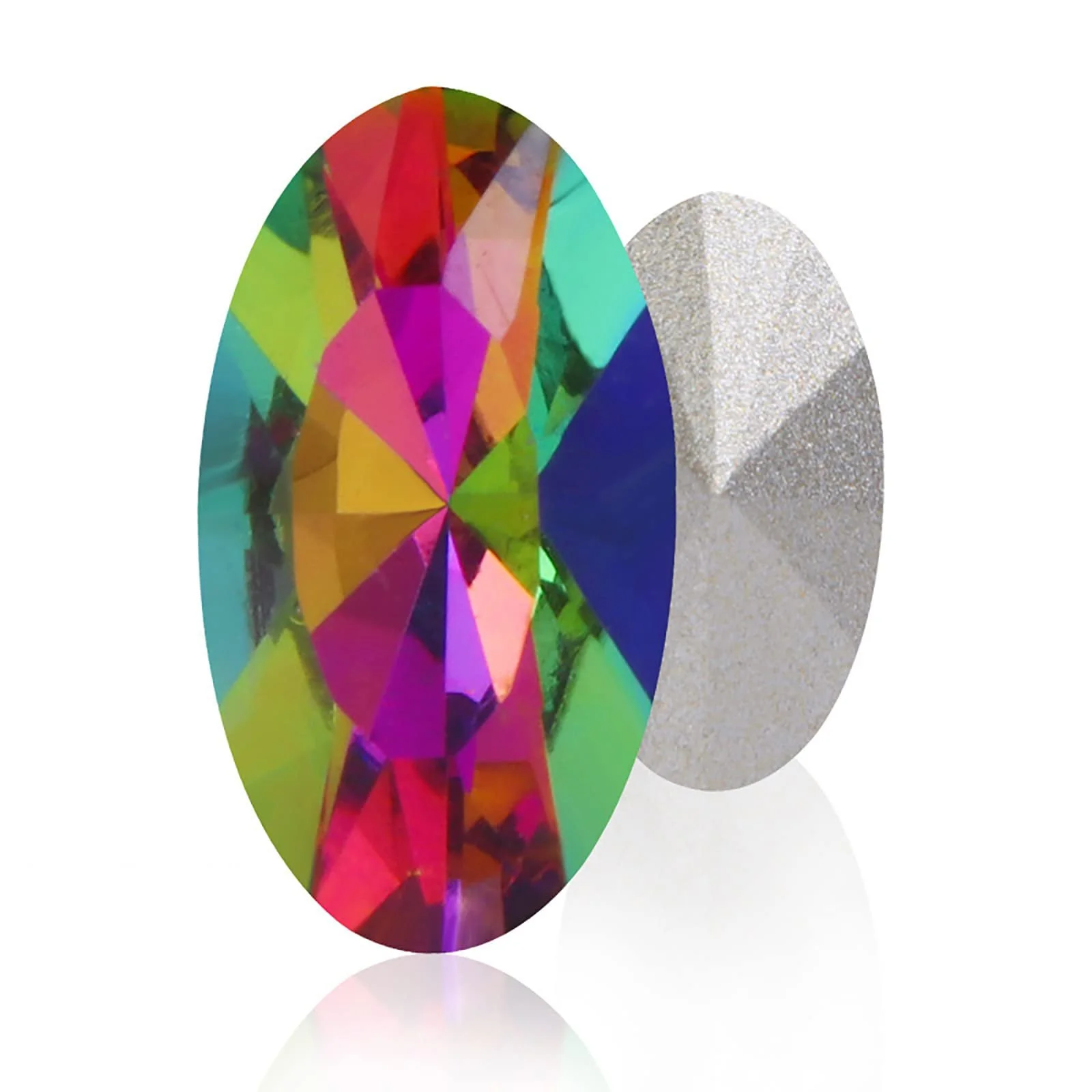 Стрази Скло 3D Блискучі Колірні Прямокутні, 72 шт, фото №1