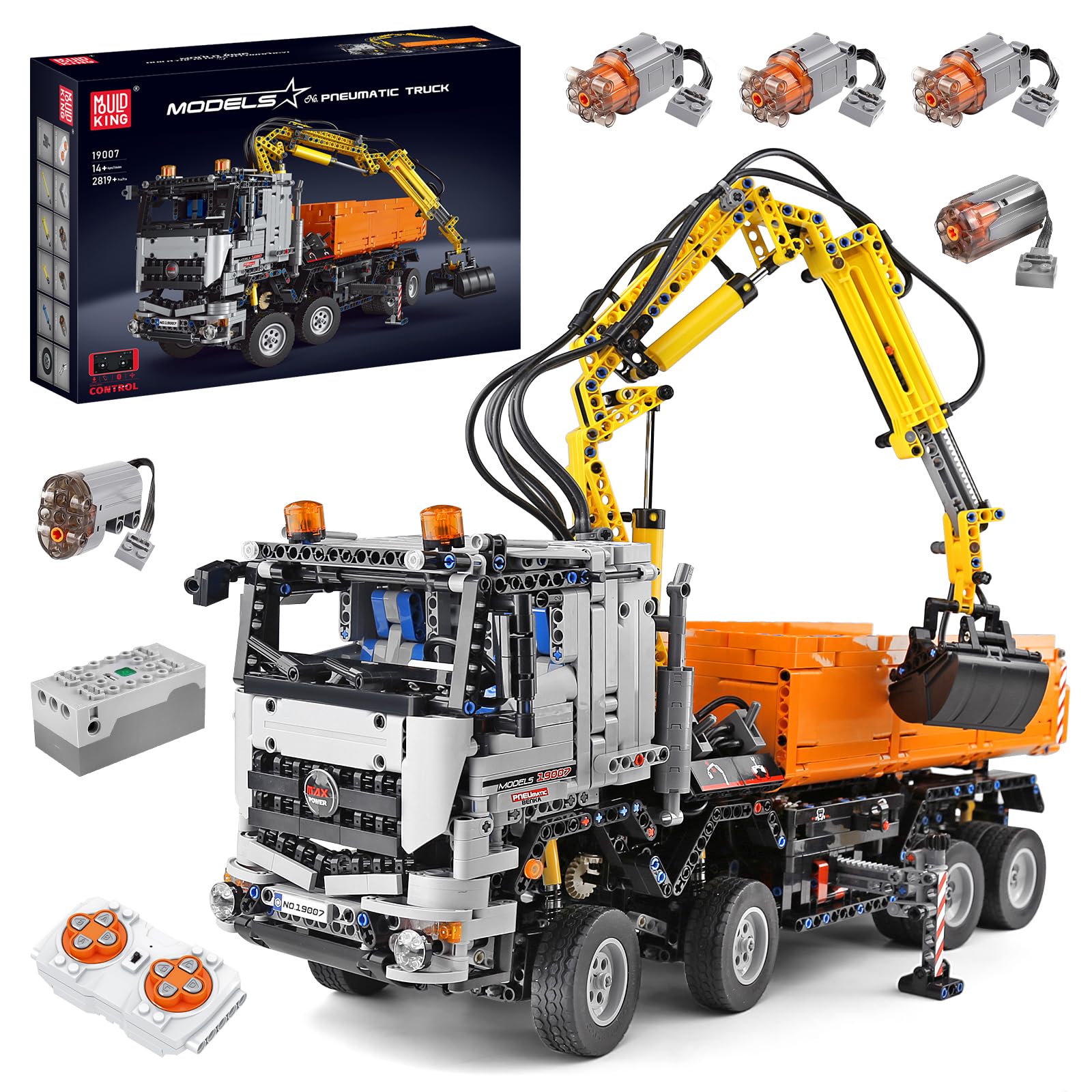 Набір блоків Mould King 19007 Remote-Controlled Pneumatic FGV Великий, фото №1