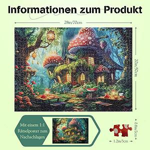 Пазл MISITU Mushroom House in Enchanted Forest 1000 деталей (70 x 50 см) ціна на synthetic.ua - Фото 1 Пазл MISITU Mushroom House in Enchanted Forest 1000 деталей (70 x 50 см) synthetic.ua - Фото 1