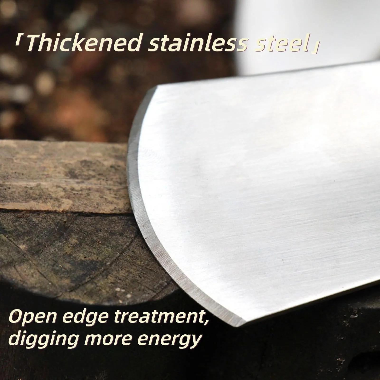 Садовый мастерок, набор садовых инструментов, 32 см, заостренный и плоский мастерок с деревянной ручкой, ручная лопата для переворачивания и посадки, 2 шт., фото №5