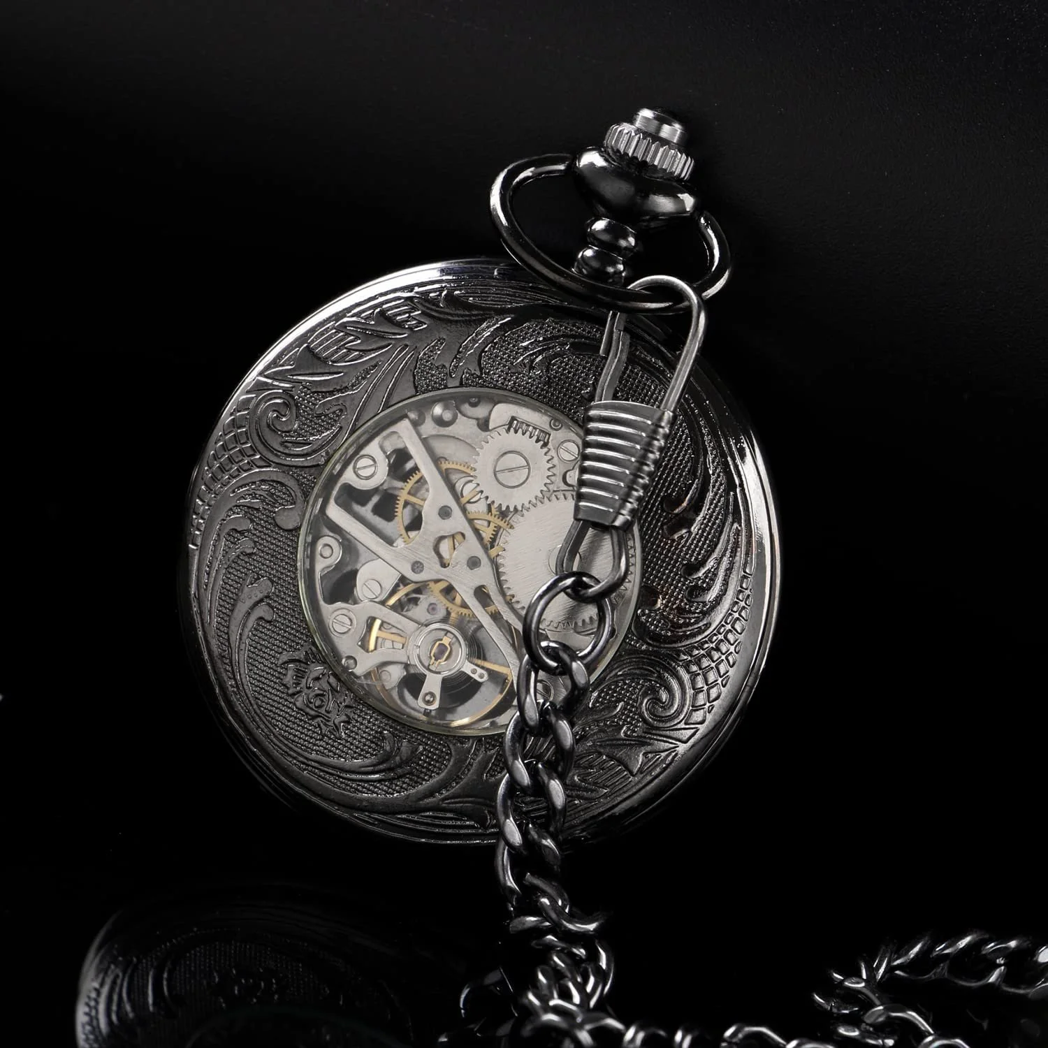 Класичний чоловічий механічний кишеньковий годинник, римські цифрові стрілки, фото №5 Класичний чоловічий механічний кишеньковий годинник, римські цифрові стрілки, фото №5