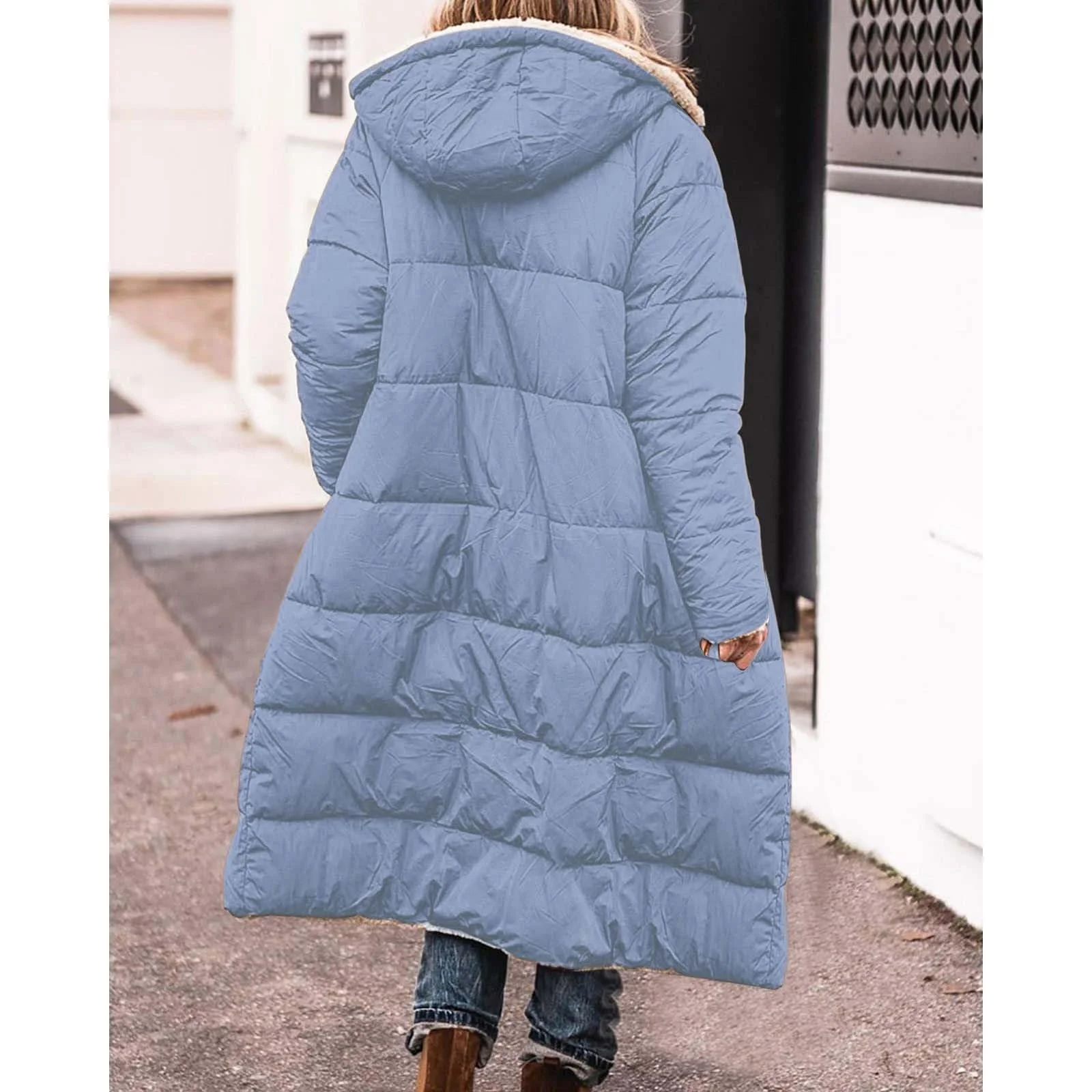 Женское зимнее пальто Hkdjaess, длинное, пуховик, фото №2 Женское зимнее пальто Hkdjaess, длинное, пуховик, фото №2