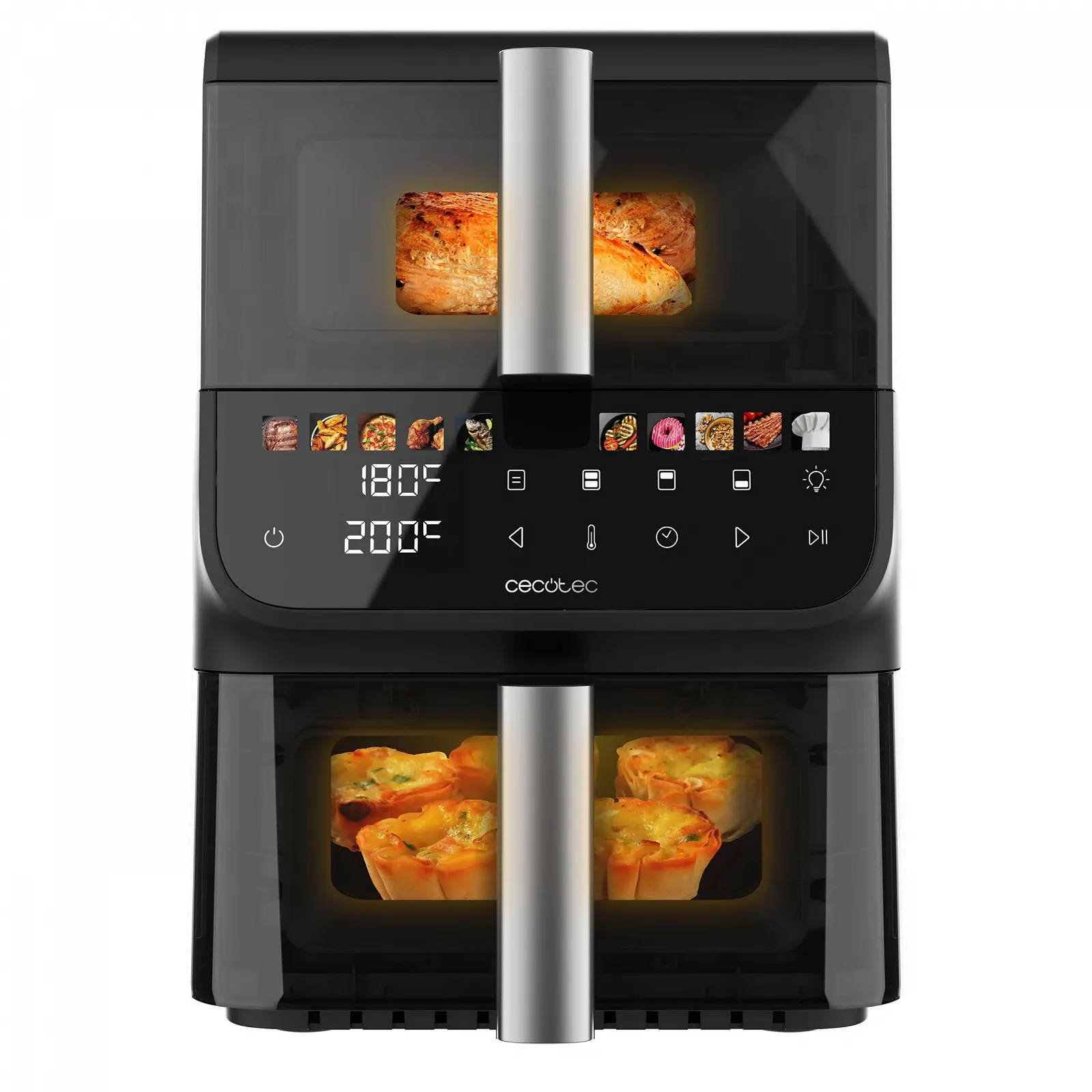 Мультипечь Cecotec Cecofry DuoLevel 10000 DuoSize Window 10 л 2000 Вт 2 камеры 3.5/6.5 л Sync Function 10 меню, фото №1 Мультипечь Cecotec Cecofry DuoLevel 10000 DuoSize Window 10 л 2000 Вт 2 камеры 3.5/6.5 л Sync Function 10 меню, фото №1
