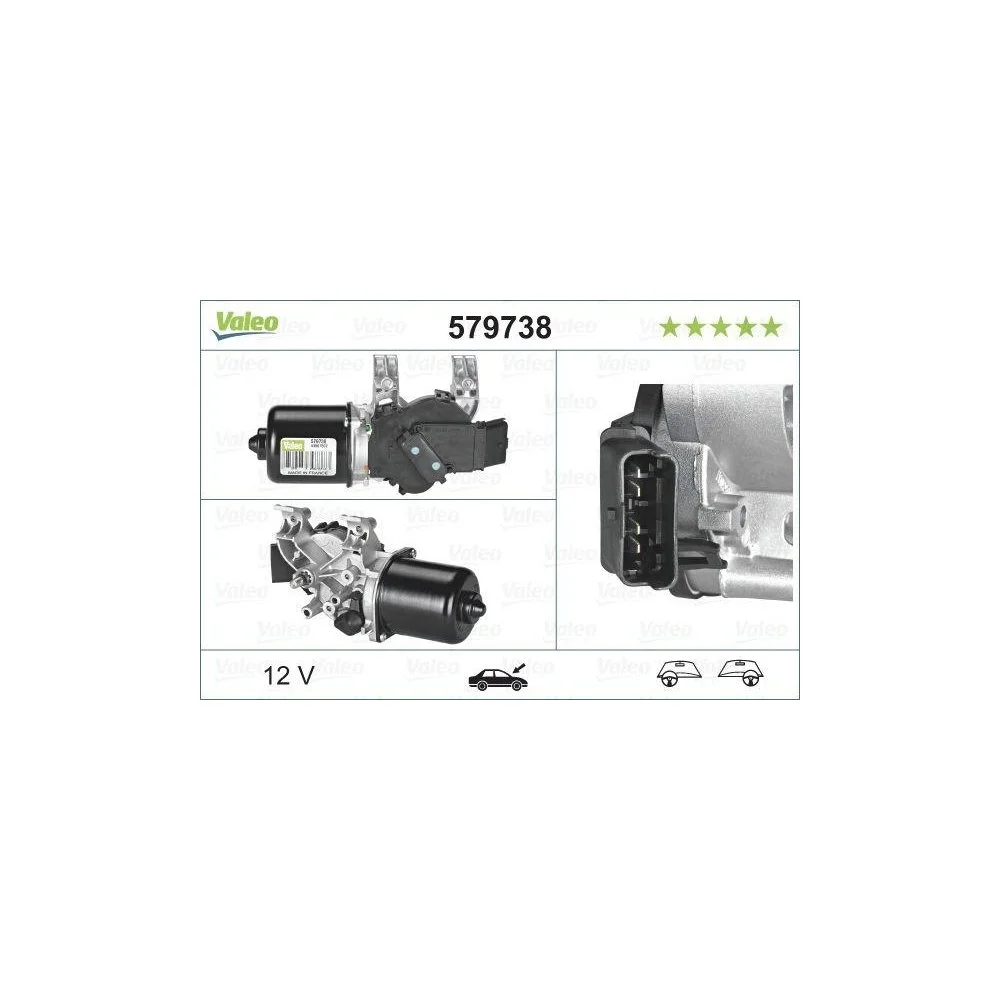 Мотор склоочисника VALEO 579738 для RENAULT передній, фото №1