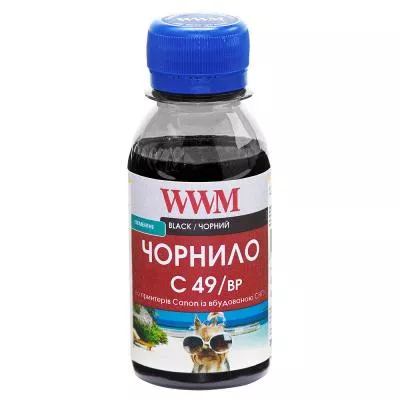 Чернила WWM Canon GI-490 G1400/2400/3400 100г Black pigm (C49/BP-2), фото №1