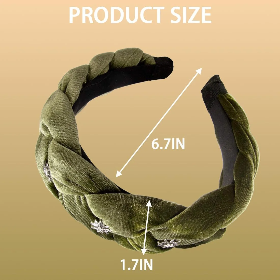 Обруч Костюмний Плетений з Едельвейсом, фото №4