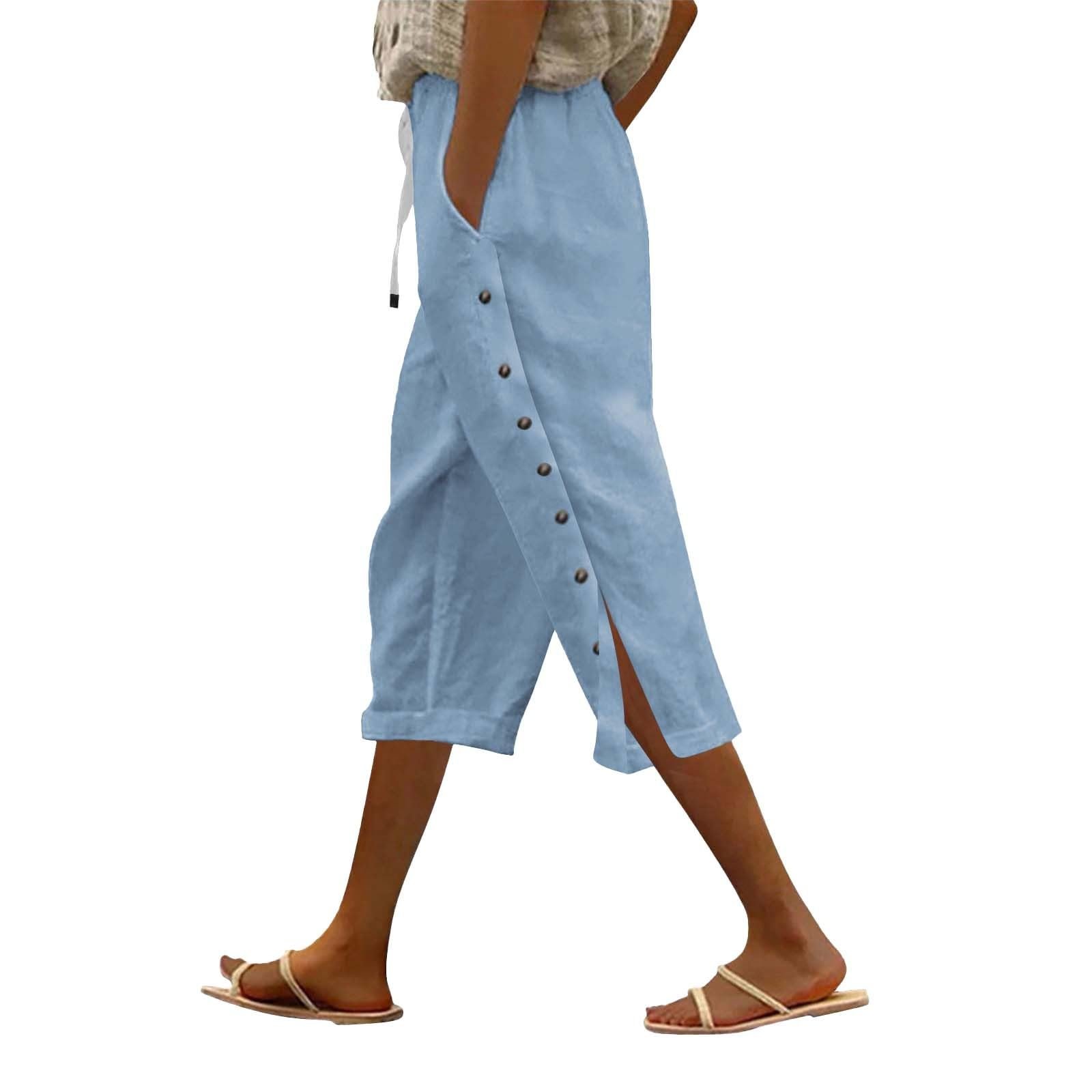 Жіночі укорочені штани Літні, з кишенями Повсякденні штани, фото №1