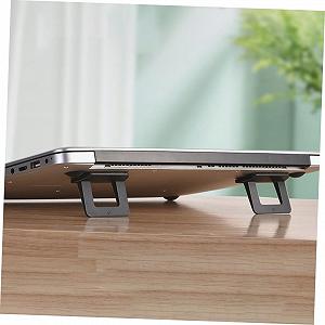 Підставка для ноутбука складна OUNONA, ергономічна, регульована по висоті для покращеного охолодження та постави для офісу, конференц-залів та дому synthetic.ua - Фото 1