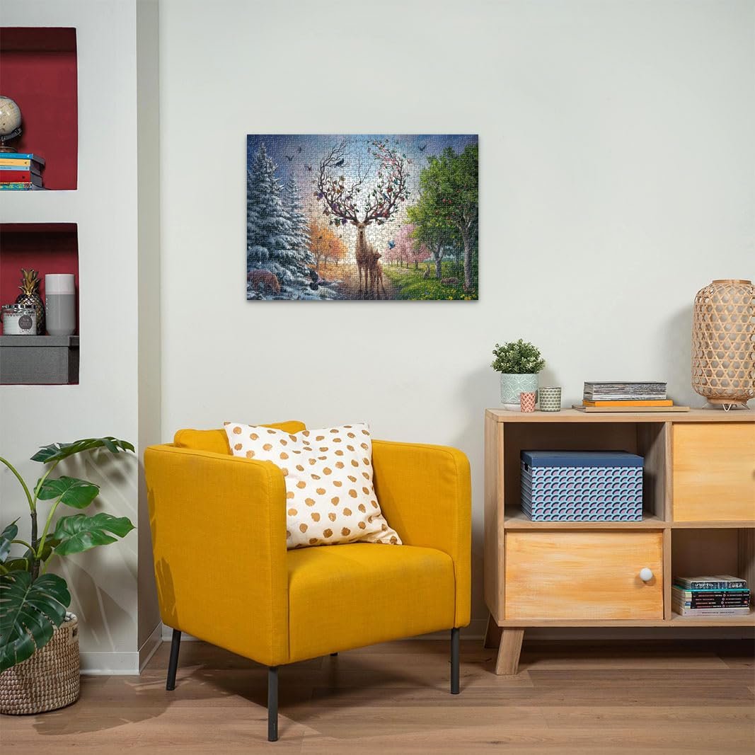 Пазл Ravensburger The Magic Deer and the Four Seasons 12001088 1000 деталей 14+, фото №5 Пазл Ravensburger The Magic Deer and the Four Seasons 12001088 1000 деталей 14+, фото №5