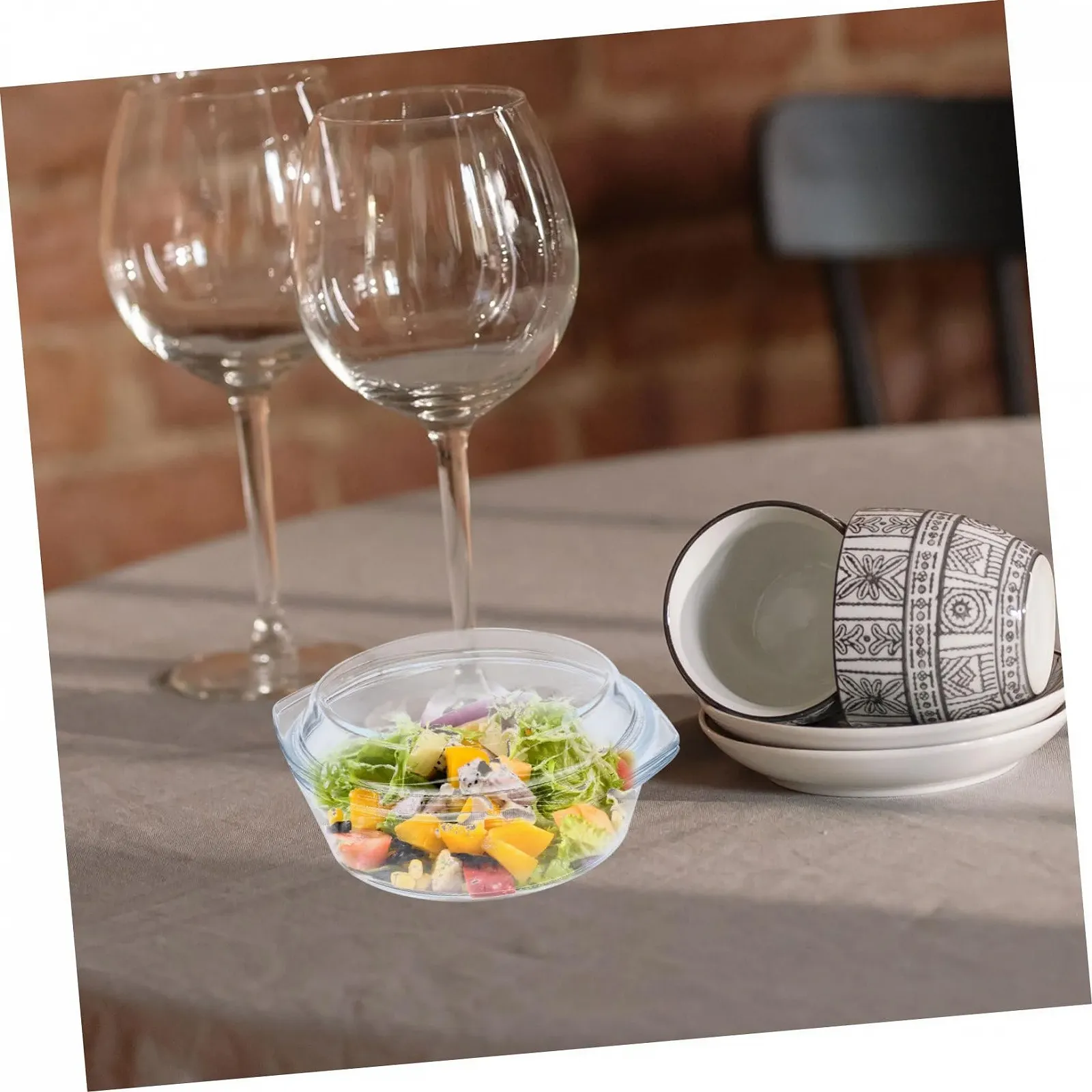 Форма для запікання VICASKY Скляна з кришкою Для мікрохвильової печі та посудомийної машини, фото №8