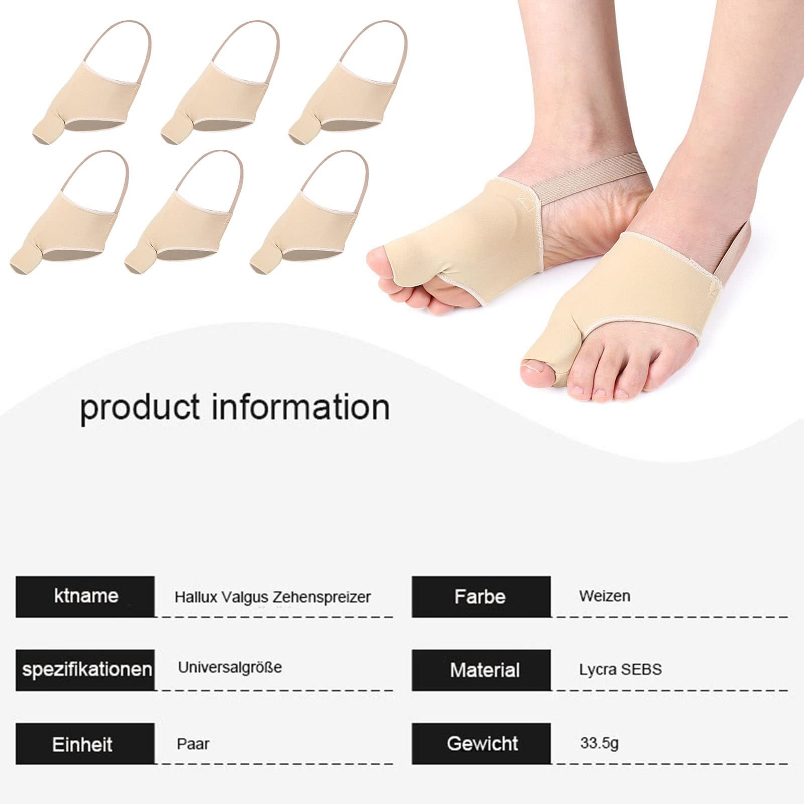 Роздільники для пальців ніг Hallux Valgus Eumspo, 6 шт., фото №6