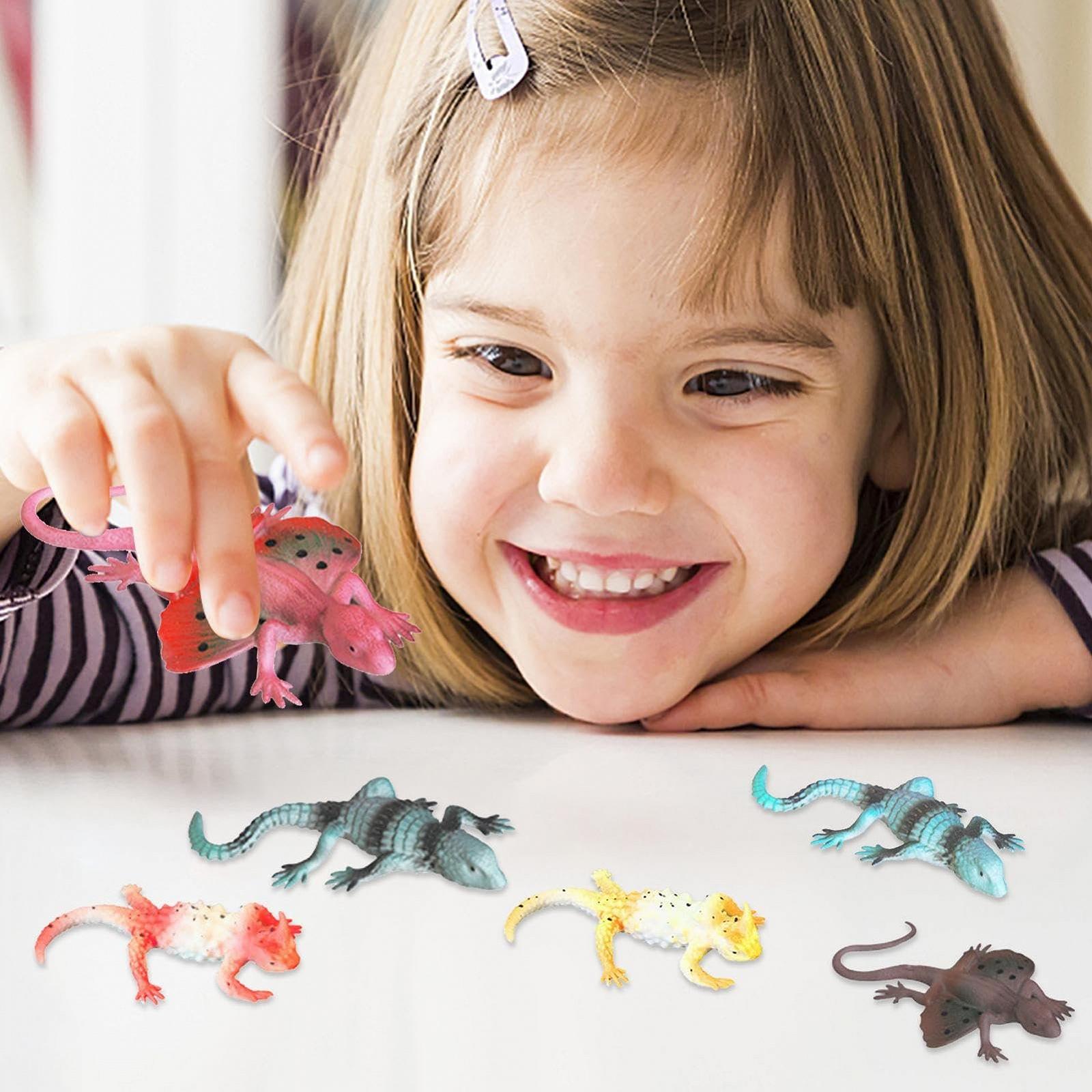Игрушка для ванной Хамелеон 6 шт. Фигурки изменяющих цвет животных, фото №2