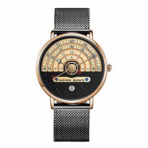 Годинник Mokeum Чоловічий Minimalist Astrolabe З нержавіючої сталі Водонепроникний З календарем З міланським ремінцем - Фото 1