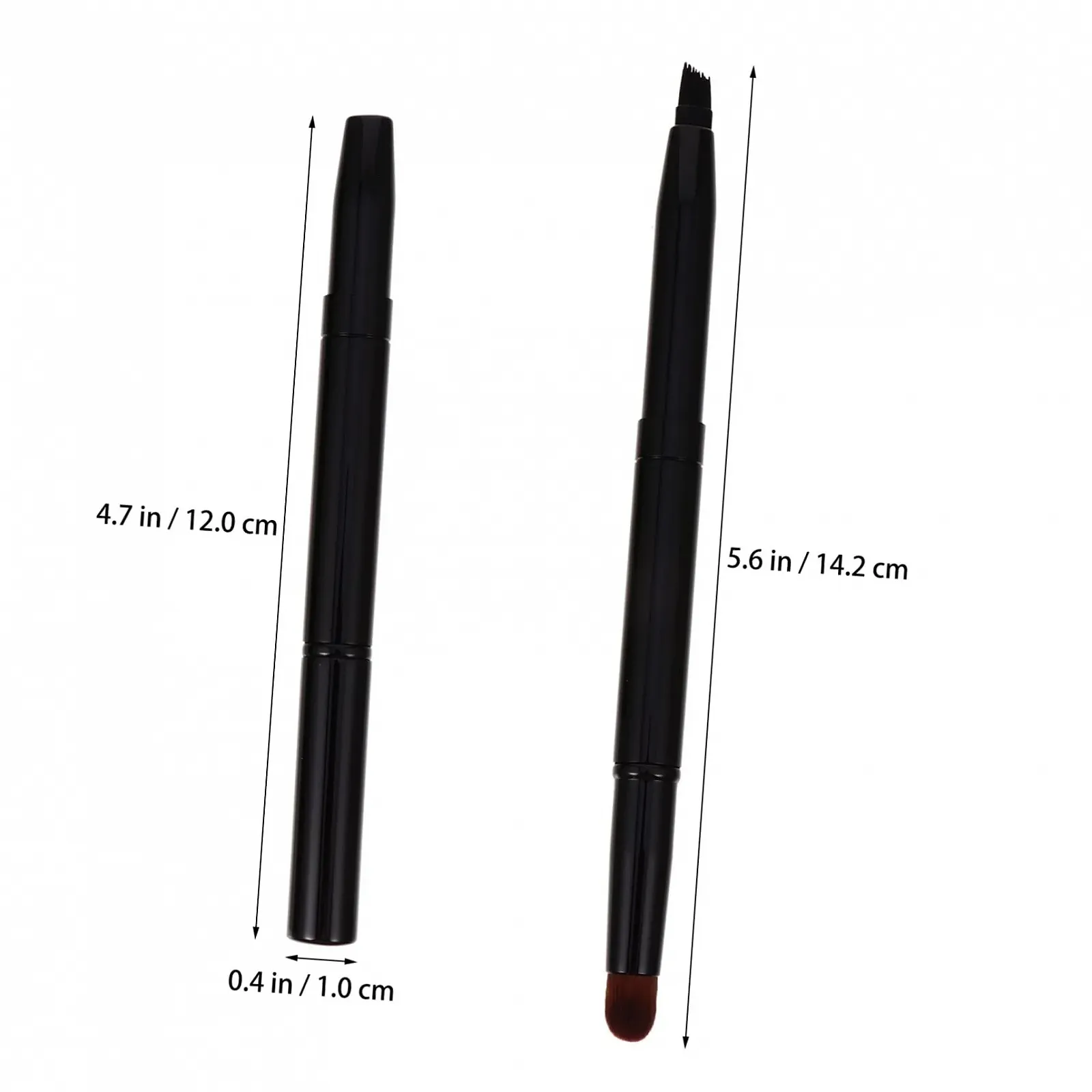 Пензлі для брів висувний DOITOOL Міні Пензлі для макіяжу кутовий скошений 2 шт, фото №3