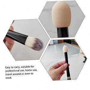Набір пензлів для макіяжу minkissy Двосторонні 3 шт. synthetic.ua - Фото 1