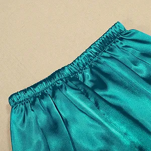 Комплект атласной пижамы для детей, девочек, мальчиков, рубашка на пуговицах, верх, длинные штаны, брюки, костюм для сна, мальчик, размер 86 synthetic.ua - Фото 1