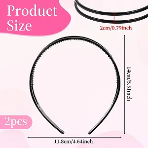 Обруч TIESOME Пластиковий Подвійний Чорний + Коричневий synthetic.ua - Фото 1