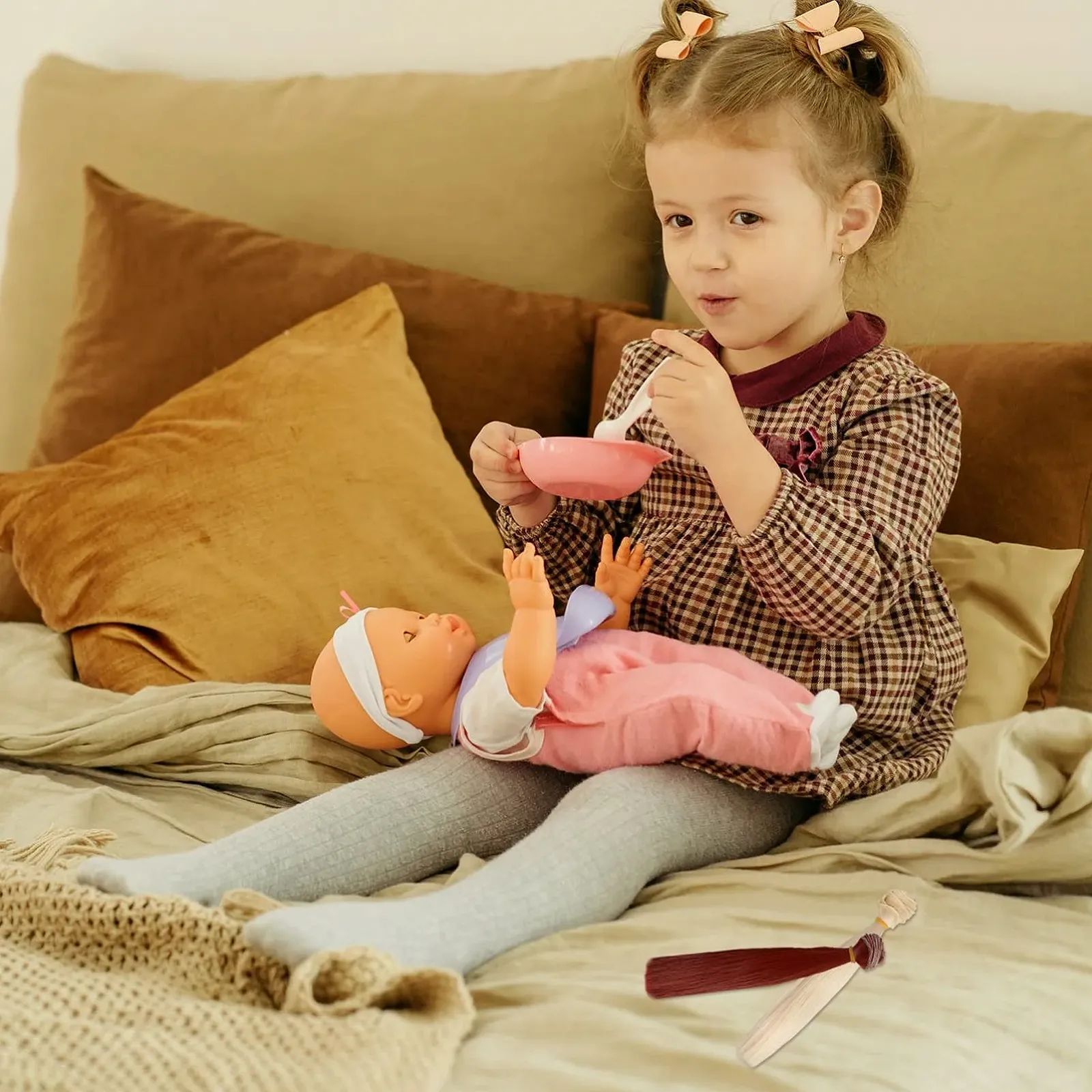 Волосся jojofuny 6 шт Синтетичне для ляльок, фото №4 Волосся jojofuny 6 шт Синтетичне для ляльок, фото №4