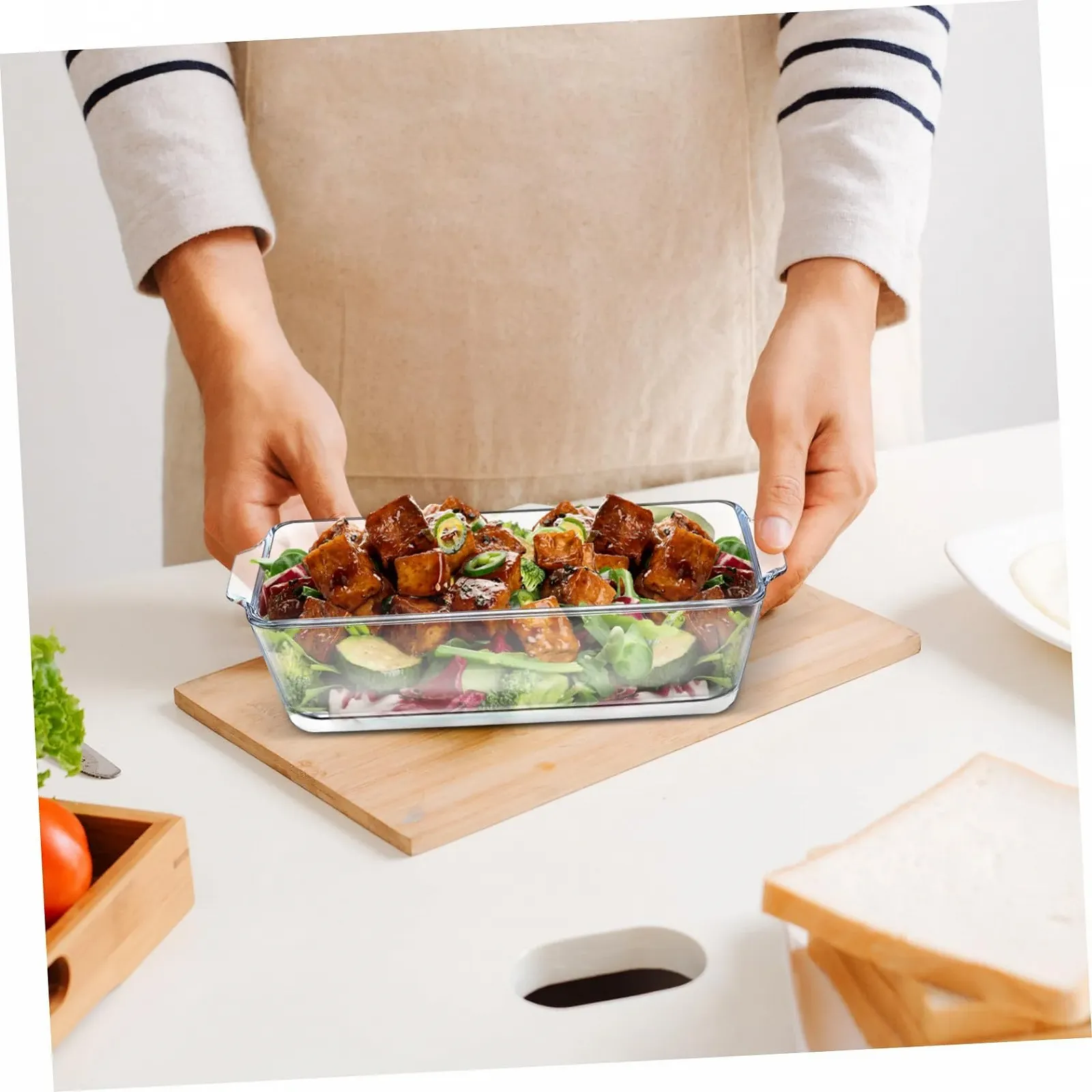 Форма для запікання Sosoport скляна термостійка багатофункціональна BPA-free, фото №6