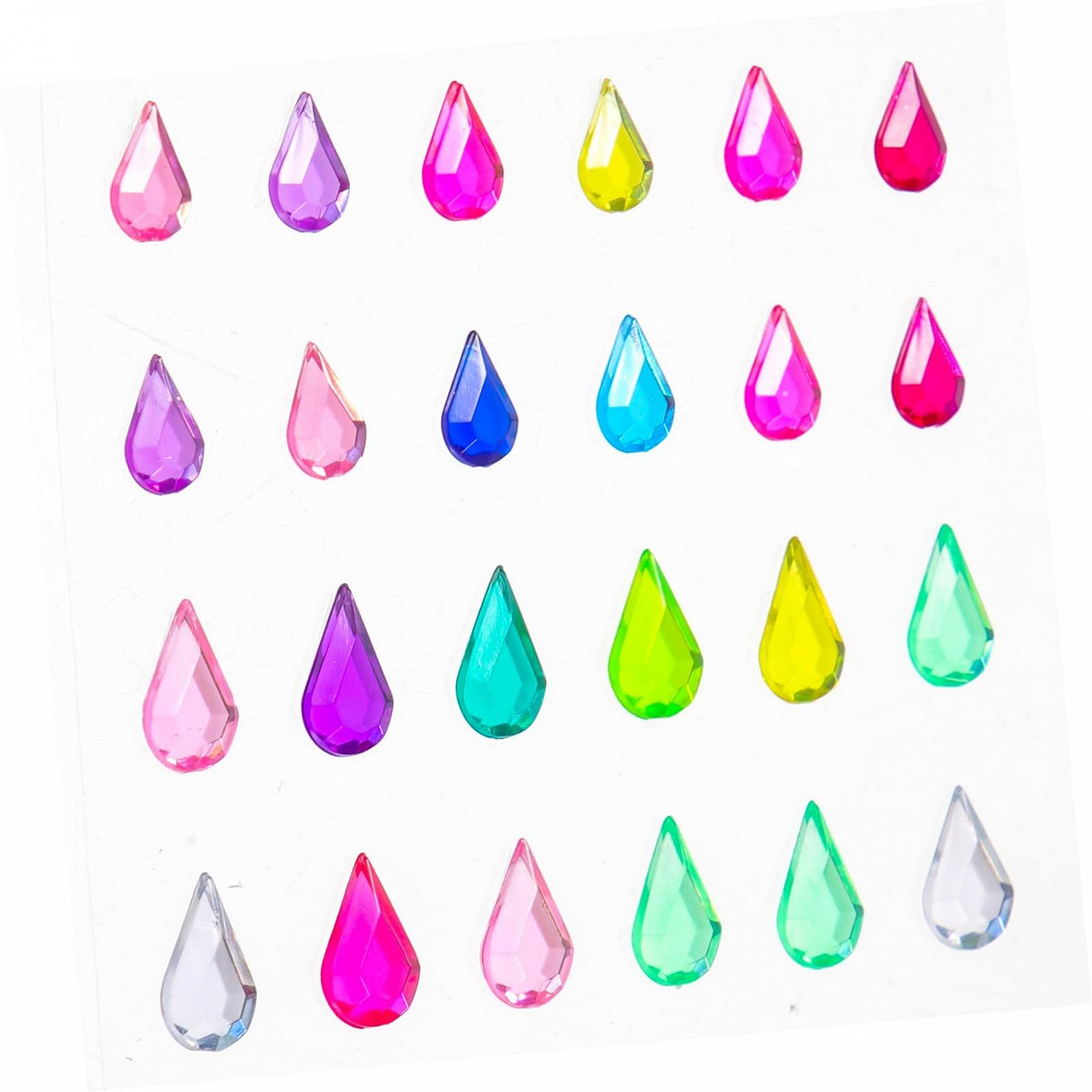 Стразы для макияжа FRCOLOR 5 листов, набор для детского макияжа, разноцветные, фото №4