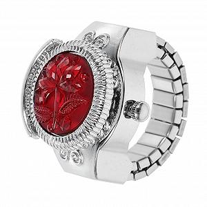 Купити Годинник-кільце OATIPHO, золотистий з бірюзовим та червоним - Фото 1 Годинник-кільце OATIPHO, золотистий з бірюзовим та червоним - Фото 1