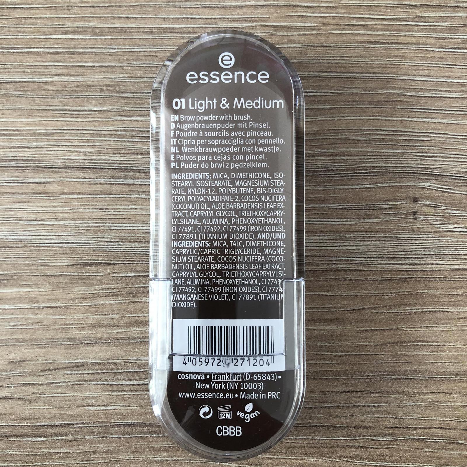 Набір для брів essence cosmetics 01 light medium різнокольоровий 2 коричневі тони матовий веган, фото №7