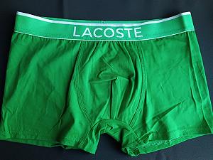 Чоловічі зелені труси боксери Lacoste - Фото 1