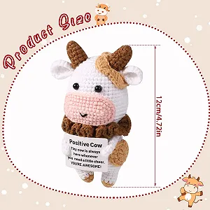 TOYMIS Positive Cow Crochet Вязаная эмоциональная поддержка мини кукла цена на synthetic.ua - Фото 1 TOYMIS Positive Cow Crochet Вязаная эмоциональная поддержка мини кукла synthetic.ua - Фото 1