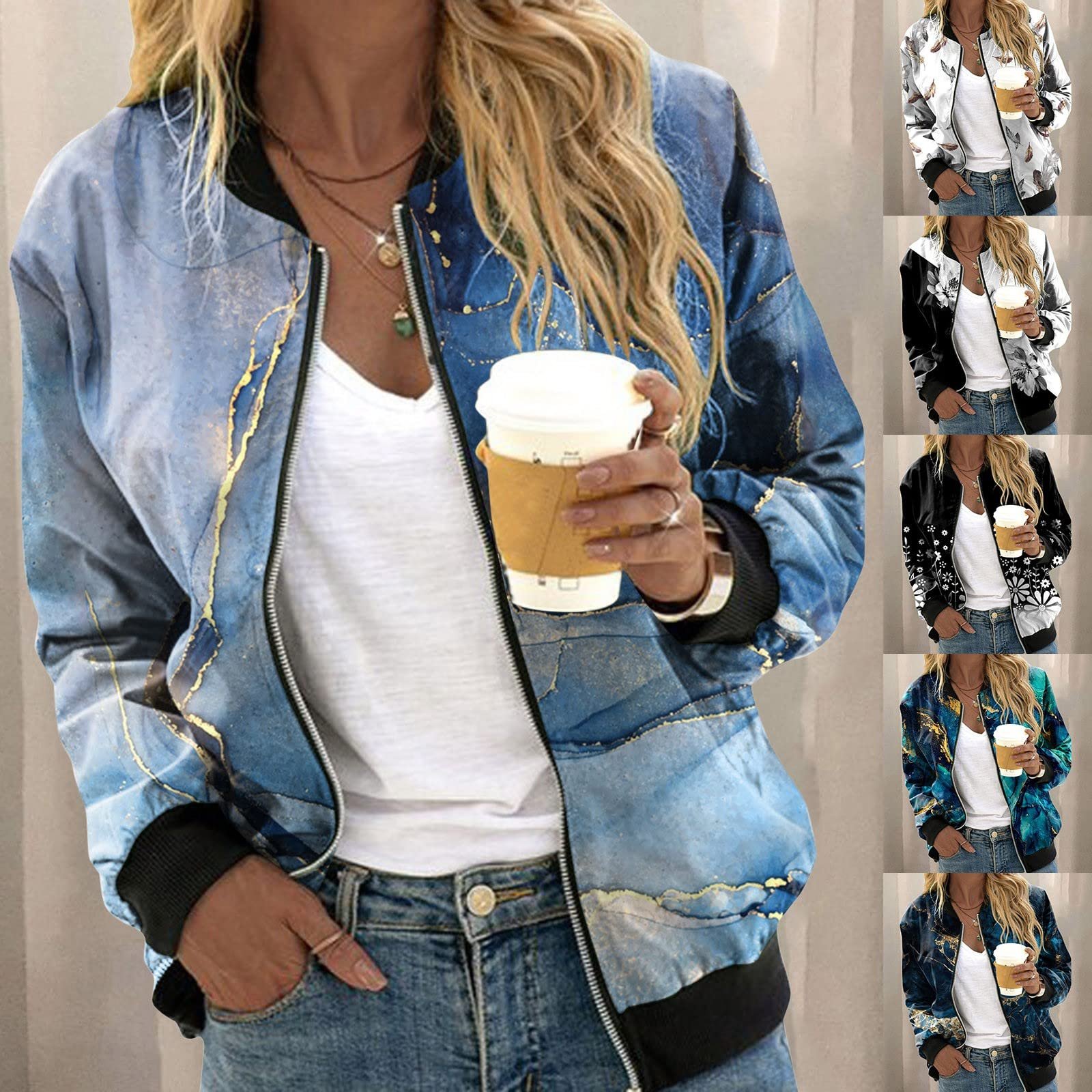 Куртка SKFLABOOF Жіноча Куртка-Бомбер Комір-стійка Коротка, фото №5