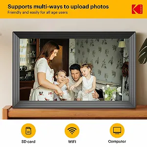 Цифровая фоторамка Kodak 15.6 дюйма WiFi HD IPS Touch 32GB Черная synthetic.ua - Фото 1