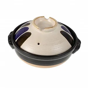 Кастрюля Zerodeko Японская керамическая с крышкой для открытого огня винтажная - Фото 1