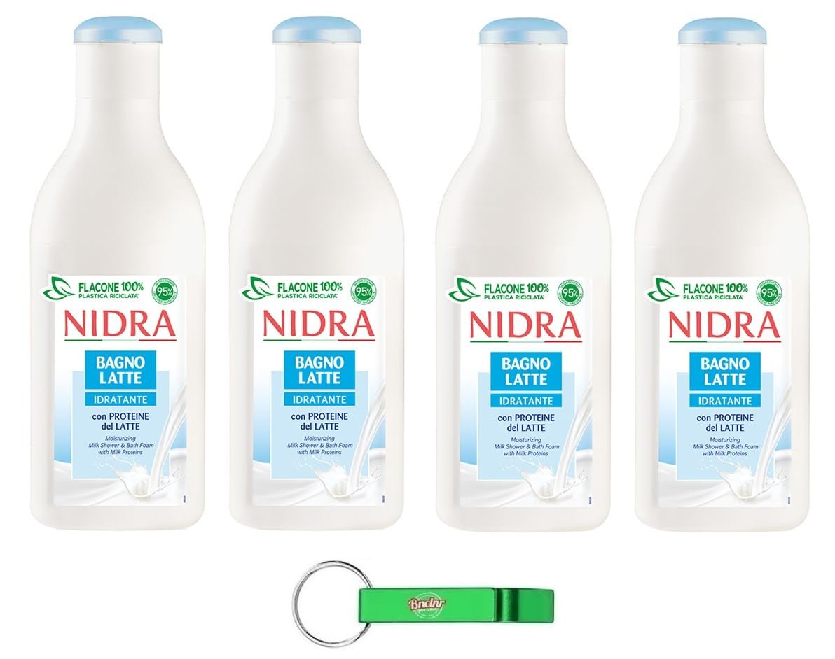 Гель для душу Nidra Bagnolatte Idratante зволожувальний з молочними протеїнами 4 x 750 мл, фото №1