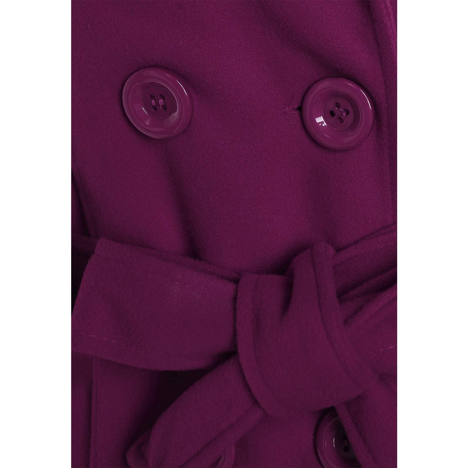 Пальто Laemilia Жіноче Двобортне Довгий Рукав Відкладний Комір Пояс, фото №3