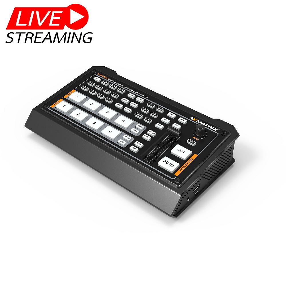 Видеомикшер Avmatrix 4 входа 2 выхода HDMI, стриминг, USB-C (HVS0402U), фото №1