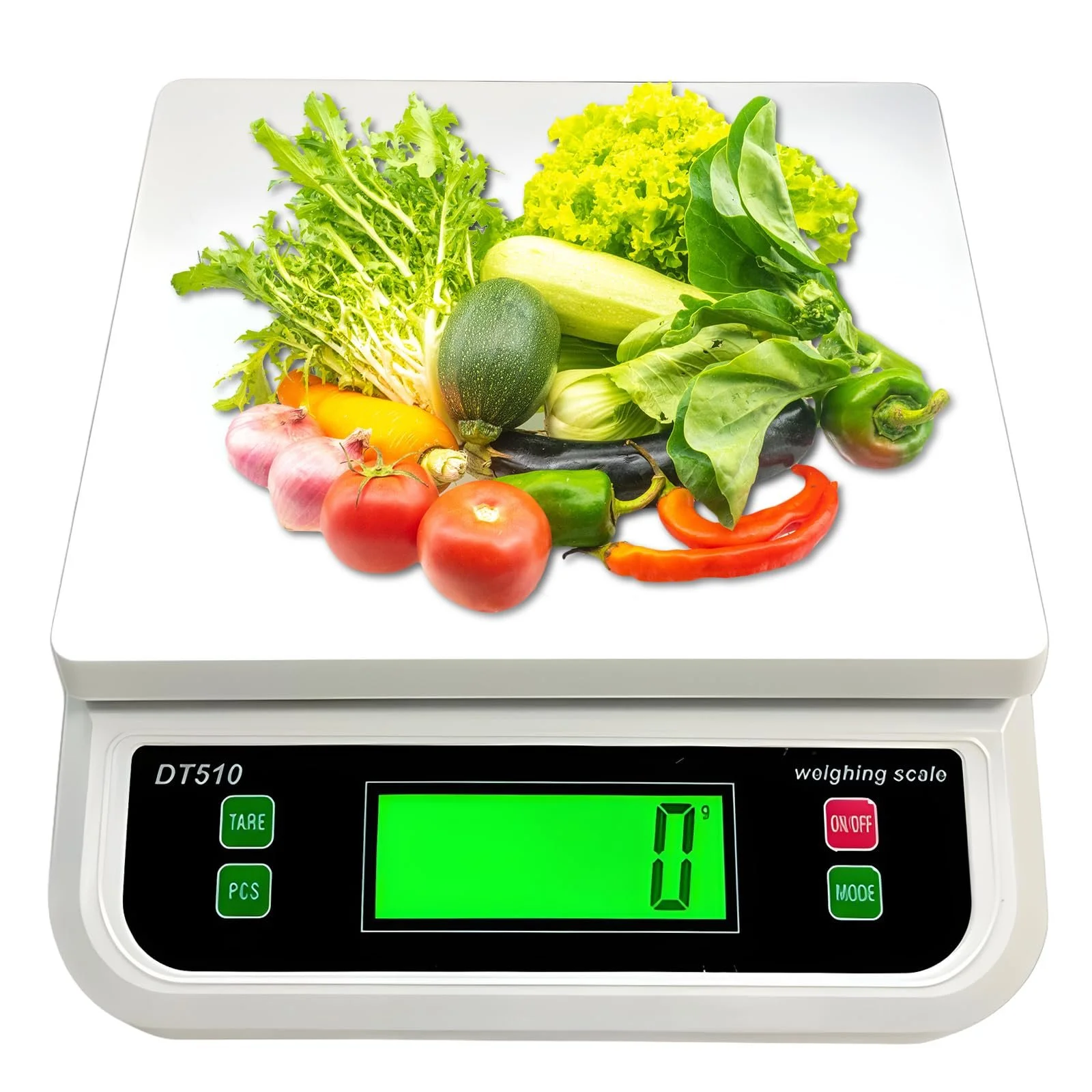 Кухонні ваги 30 kg/1 g цифрові з LCD-дисплеєм 6 одиниць вимірювання функції тари та підрахунку штук, фото №1