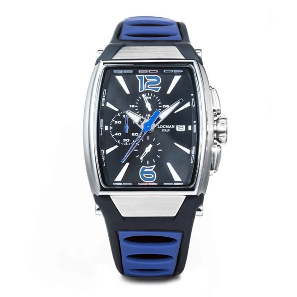 Часы Locman Italy Мужские Tremila Chrono Синий Ref 0550, Спортивный, фото №2 Часы Locman Italy Мужские Tremila Chrono Синий Ref 0550, Спортивный, фото №2