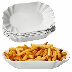 Миска Овальная MamboCat для картофеля фри, белая, набор 6 штук - Фото 1